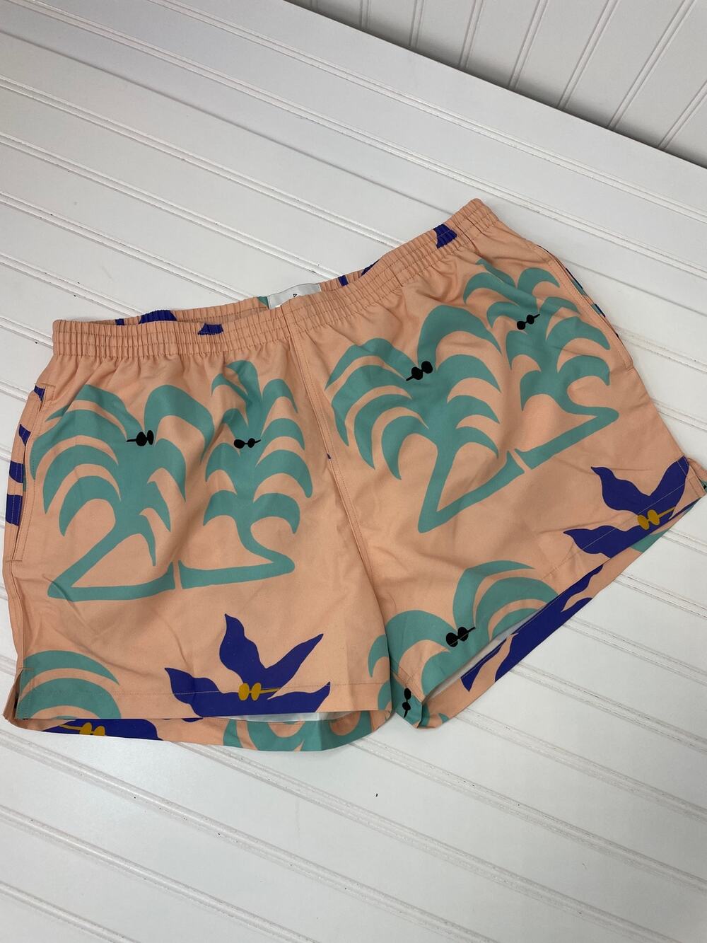 Timo Trunks Long Prep Seminyak Mint Pink & Blue Surf Paddle Beach Size 34